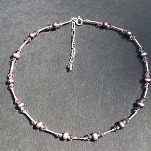 Freshwater Pearl and Swarovski Crystal Choker